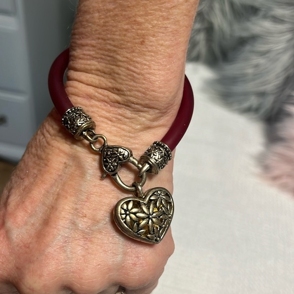 Heart bracelet silver red - Picture 4 of 13